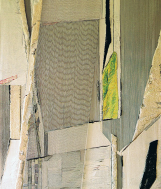 Ingeborg Schäffler-Wolf, Arbeit im Landtag von Baden-Württemberg, 1989/90, Seidenwirkerei über Stahl Ingeborg Schäffler-Wolf, Arbeit im Landtag von Baden-Württemberg, 1989/90, Seidenwirkerei über Stahl