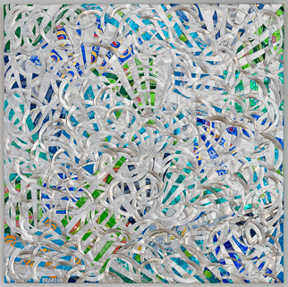 Anka Kröhnke, „Sparkling Water“, 2005, 90 cm², Textur aus Getränkedosen Anka Kröhnke,